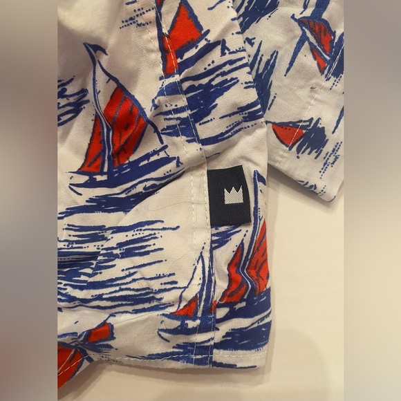Crown & Ivy Men's Classic Fit Sailboat Button Down Shirt Size 3XLT Tropical Boat - Picture 6 of 9